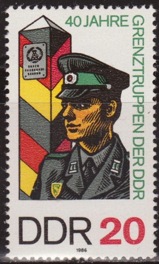 Alemania DDR 1986 Scott 2571 Sello ** Guardia de Frontera 20pf Timbre Allemagne Germania Germany Alemagne Deutschland